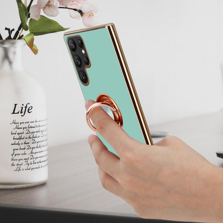 Immagine prodotto Cadorabo Custodia per Samsung Galaxy S22 ULTRA in TPU con protezione per la fotocamera e anello Stile LM089 (Samsung Galaxy S22 Ultra)