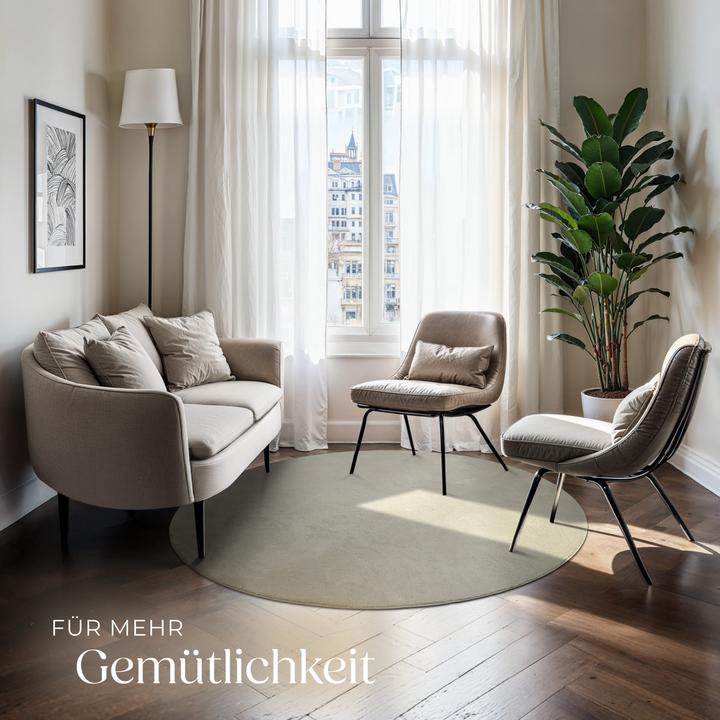 Immagine prodotto tectake Tappeto a pelo corto Soft Zone (120 x 120 cm)