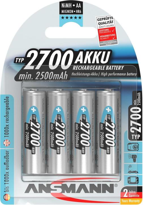 Ansmann Premium (4 pz., AA, 2500 mAh)