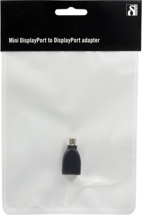 Actual product image Deltaco MDP-DP Cable Adapter Mini Displayport Displayport Black (Mini DP)