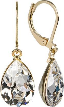 Levien Elegant gold-plated earrings with Pear Crystal crystals