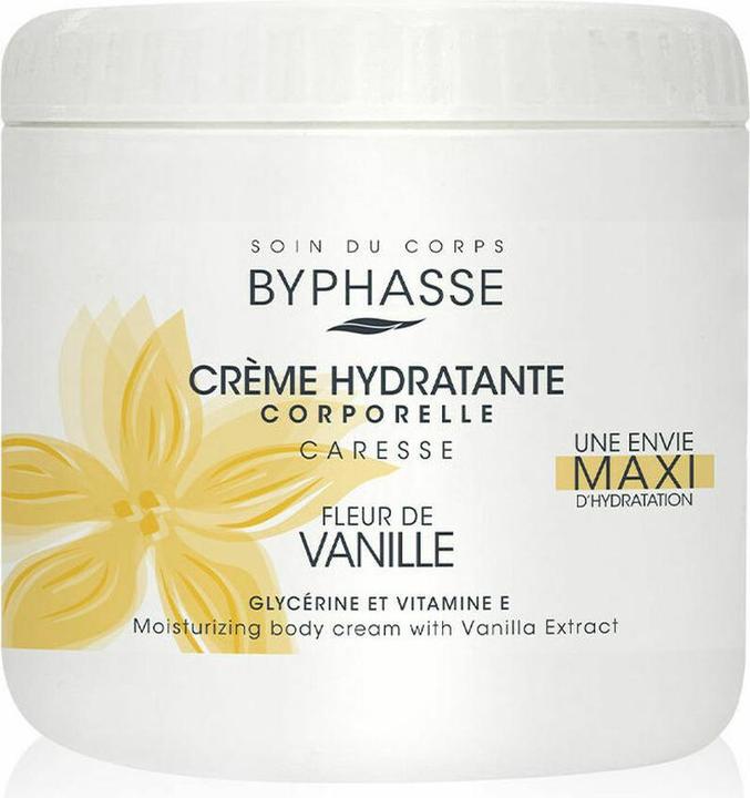 Actual product image Byphasse Body Moisturising Cream Vanilla 500ml (Body cream, 500 ml)