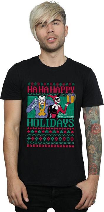 Image du produit - T-shirt JOKER AND HARLEY QUINN HA HA HAPPY HOLIDAYS - Homme (3XL)