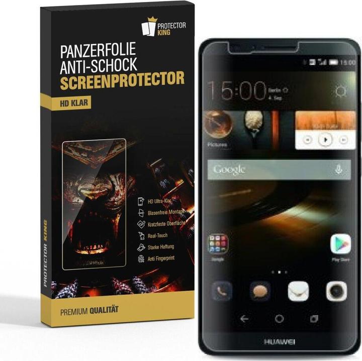 Produktbild Protectorking 2x Panzerfolie Anti-Shock HD Klar (2 Stück, Huawei Ascend Mate 7)