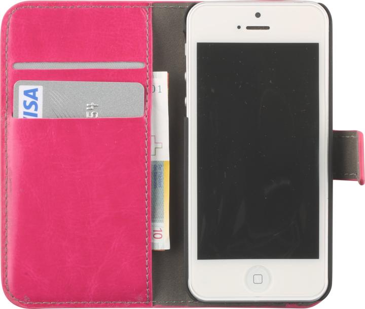 Produktbild PhoneLook Hülle Premium Flip Dunkelrosa (Apple iPhone 5, Apple iPhone 5s)