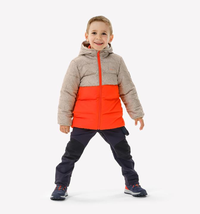 Actual product image Quechua Winter jacket toddlers size 92-116 hiking - NH500 orange/beige (3, 4)