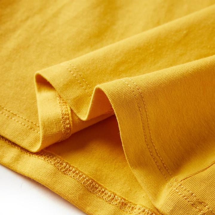 Image du produit VidaXL T-shirt manches longues enfant Ocre 128,Matière : 95% coton. 5 (128)