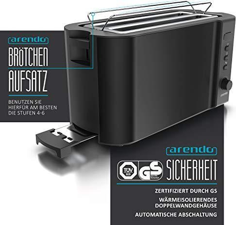 Actual product image Arendo Stainless steel toaster long slot 4 slices