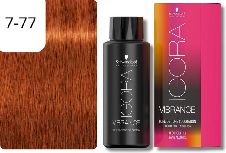 Produktbild Schwarzkopf Professional IGORA VIBRANCE Tone On Tone Coloration (7-77 Mittelblond Kupfer Extra)