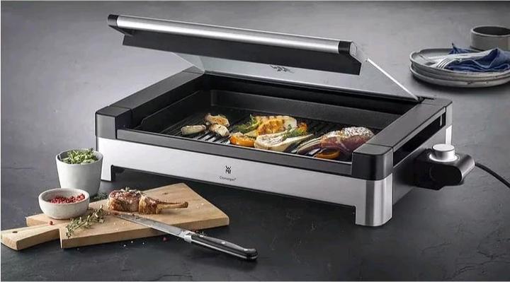 Produktbild WMF Lono Tischgrill gerippt mit Glasdeckel