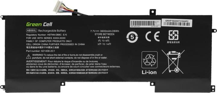 Immagine prodotto GreenCell Batteria per computer portatile AB06XL per HP Envy 13 - 7.7V - 3600mAh (6 Celle, 3600 mAh)