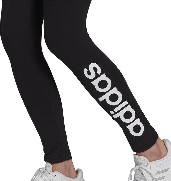 Actual product image adidas Ladies Essentials High-Waisted Logo Tight, Black/White, L (L)