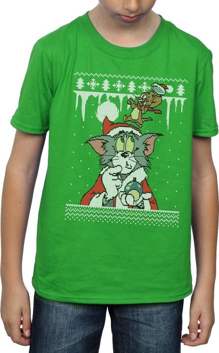 Immagine prodotto Tom & Jerry Christmas Fair Isle Maglietta Ragazzi (140, 146)