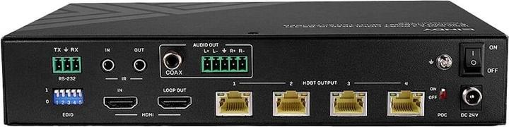 Produktbild Lindy 100m Cat.6 4 Port HDMI 4K60 HDBaseT Splitter Extender HDBaseT Transmitter mit eingebautem 4-Port-Spl