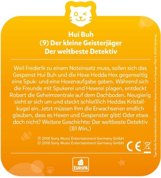 Image du produit Tigermedia Le petit Hui Buh - Épisode 9 : Le petit chasseur de fantômes (Allemand)