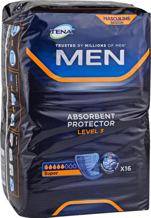 Actual product image Tena MEN pads for bladder incontinence level 3 (16 x, Regular)