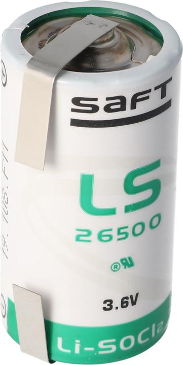 Actual product image Saft Battery LS26500, C-Size with solder tag U-shape (1 pcs., C, 150 mAh)