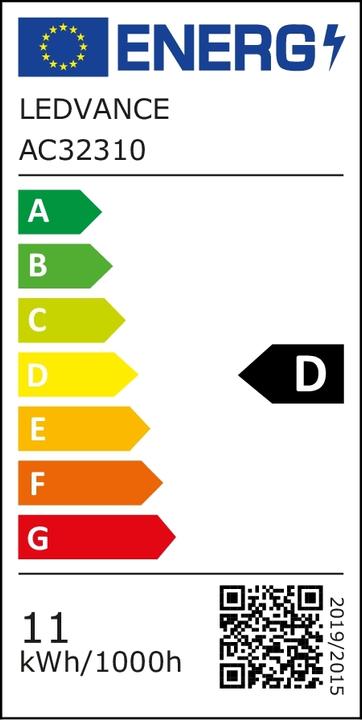 Energy Label Osram Retrofit Classic A (E27, 11 W, 1521 lm, 1 x, D)