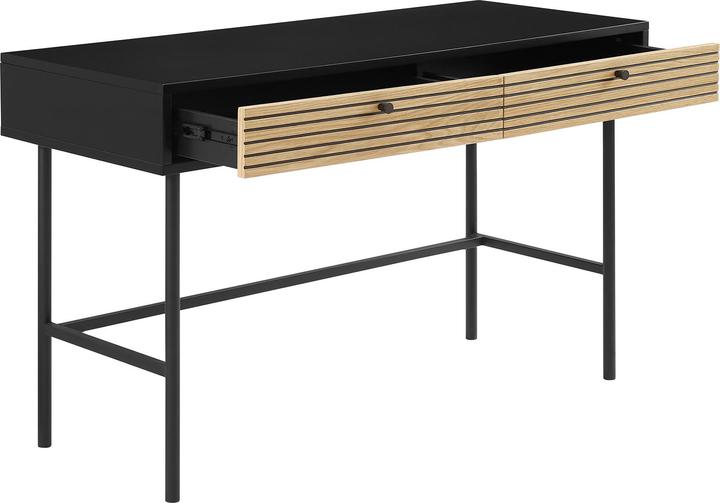 Produktbild SalesFever Schreibtisch Echtholzfurnierx75 schwarz (120 x 50 x 75 cm)