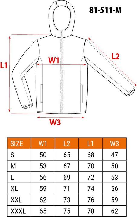 Nutritional values and ingredients Neo PREMIUM double-layered work sweatshirt size M (M)