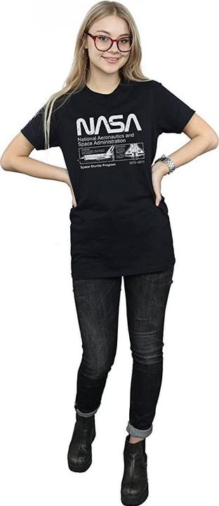 Image du produit Nasa Femme/Les femmes - T-shirt boyfriend en coton avec navette spatiale (S)