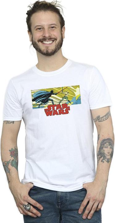 Actual product image Star Wars Mens Comic Strip Luke And Vader T-Shirt (XXL)