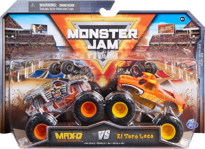 Actual product image Spin Master Monster Jam, Official Max-D Vs. El Toro Loco Die-Cast Monster Trucks, 1:64 Scale, Kids Toys for Boys