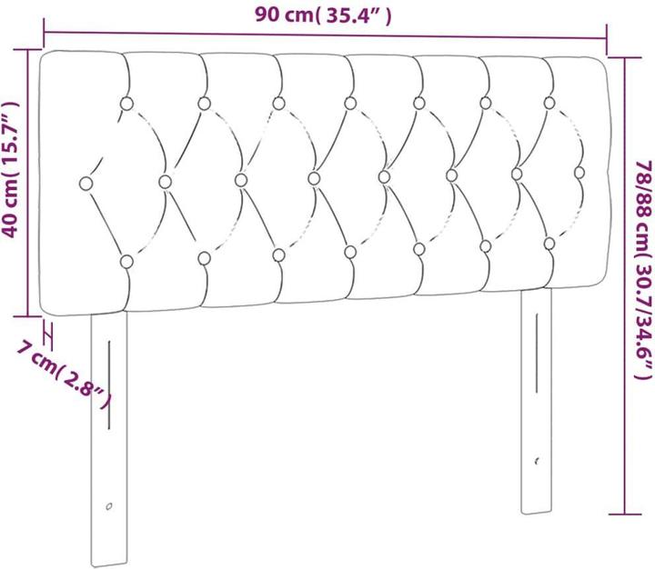 Actual product image VidaXL Naoma (90 x 7 x 78/88 cm)