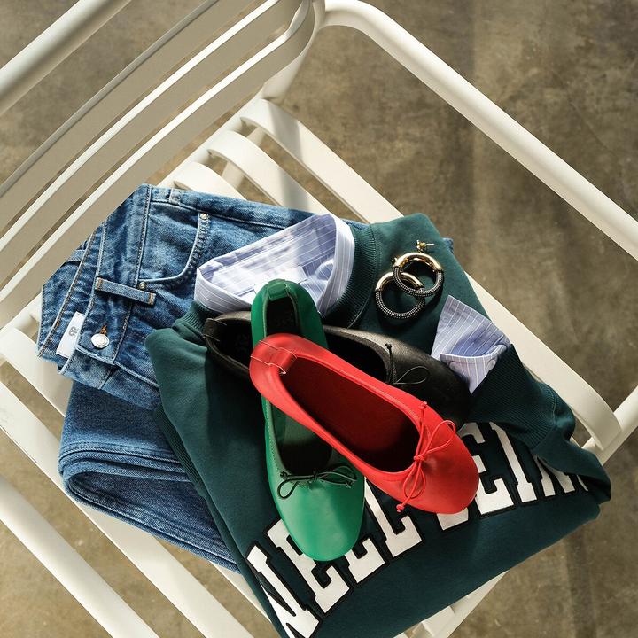 Image du produit La Redoute Collections Ballerines en cuir avec noeud (36)