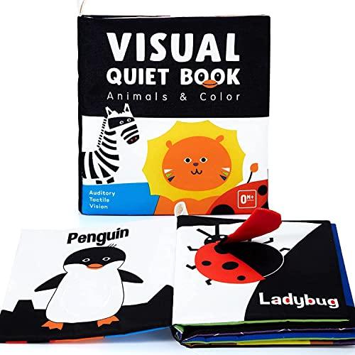 Produktbild Activity Board Baby-Stoffbücher Hochkontrastreiche Schwarz-Weiss-Bücher Knisterbuch zum Anfassen und Fühlen Frühe