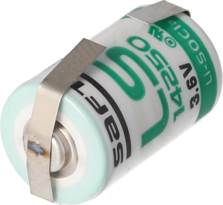 Actual product image Saft Batterie LS14250CNR, Size 1/2 AA, Lötfahnen U-Form (1 pcs., 1/2 AA, 1100 mAh)