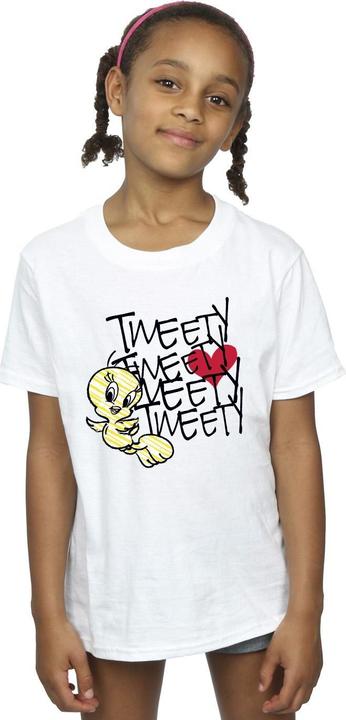 Immagine prodotto Looney Tunes Tweety Love Heart Maglietta Ragazze (152, 158)