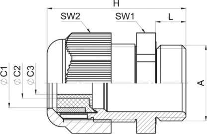 Actual product image Jacob Ex cable gland