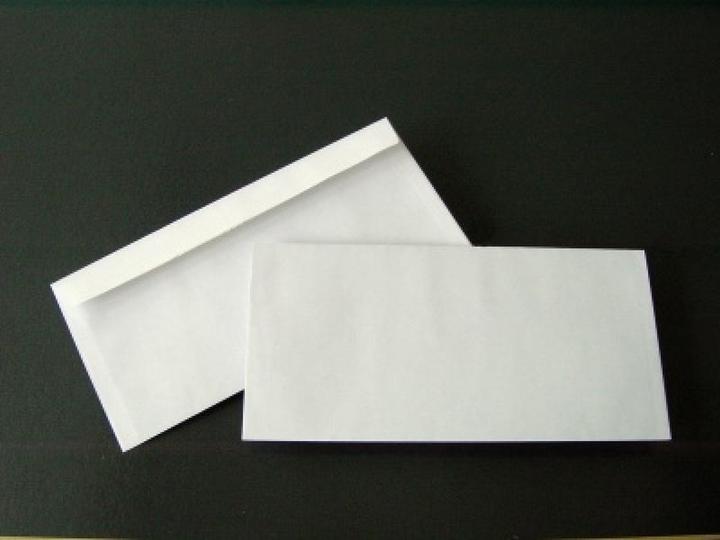 Actual product image Blanke Envelopes DIN long 80g/sqm adhesive PU=1000 pieces white (1000 x)