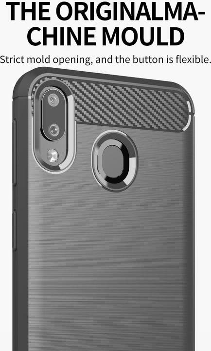 Produktbild Cadorabo TPU Ultra Slim carbon edelstahl Kombi Cover (Samsung Galaxy A10s, Samsung Galaxy M01s)
