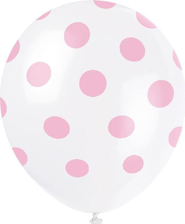 Image du produit Unique Ballons blancs à pois roses