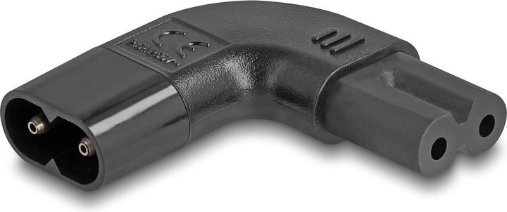 Delock Netzadapter IEC 60320 - C8 auf C7, Stecker / Buchse, 2,5 A, 90ï¿½ links / rechts gewinkelt