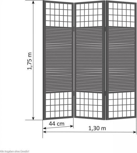 Actual product image Homestyle4u Wooden screen room divider Spanish wall with bamboo