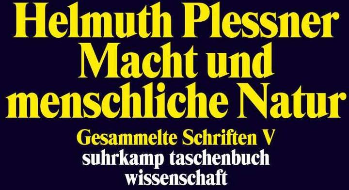 Actual product image Gesammelte Schriften 05. Macht und menschliche Natur (German, Helmuth Plessner, 2003)