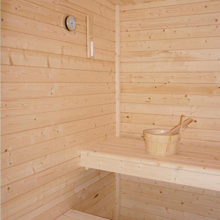 Immagine prodotto Home Deluxe Sauna esterna MACAH L- 221 x 217 cm per 4 persone - Sauna con riscaldamento da 6kW