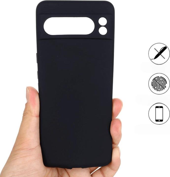 Actual product image Cover-Discount Google Pixel 8 Pro - Silicone rubber case black (Google Pixel 8 Pro)