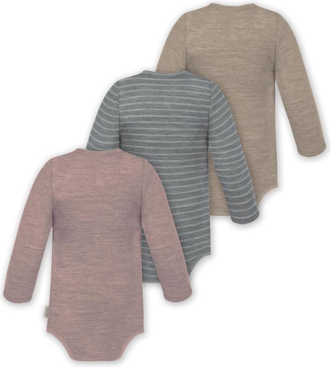 Produktbild Normani 3er Pack Baby Merino Body Langarm „Auckland" - 9375 (56)