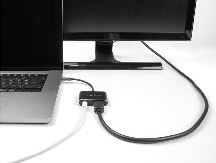 Image du produit Delock Adaptateur USB Type-C™ vers HDMI (DP Alt Mode) 8K avec HDR et Power Delivery 100 W (USB-C, 15 cm)