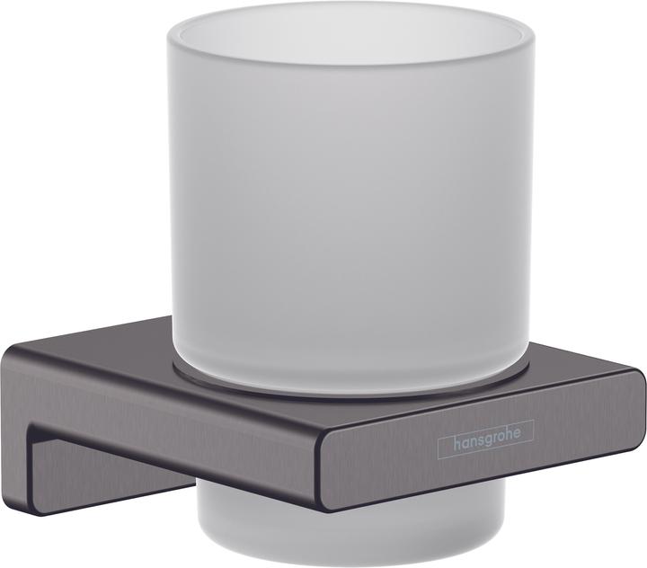 Produktbild hansgrohe HG Glashalter AddStoris Wandmontage brushed black