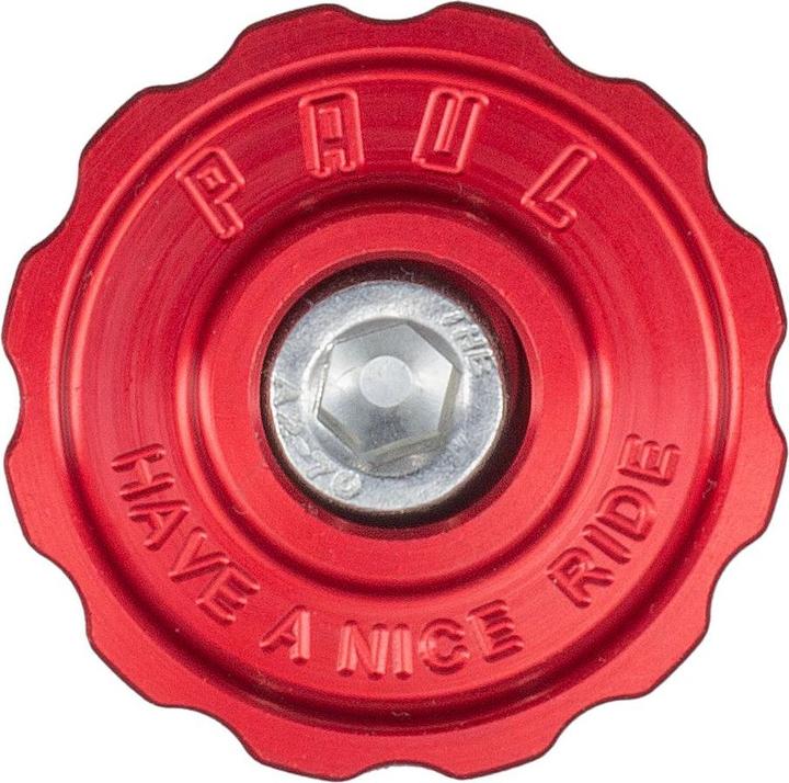 Actual product image Paul Component Engineering Paul Component Stem Cap, 1 1/8", red