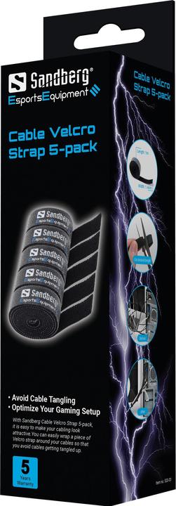 Actual product image Sandberg Velcro Strap (Plastic cable ties, 1000 mm, 5 pcs.)