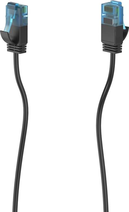 Produktbild Hama Kabelnetzwerk CAT6a Slim U/UTP 0,25 m Schwarz (0.25 m)
