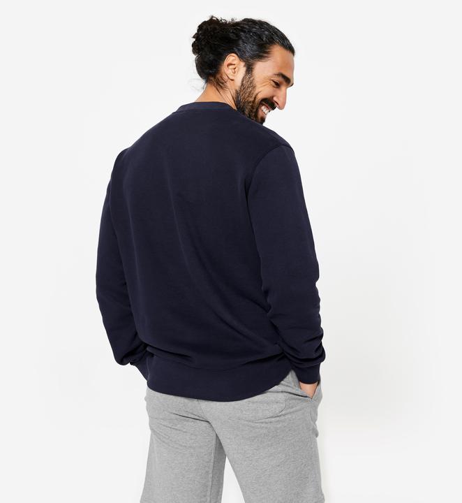 Image du produit Domyos Sweat à capuche homme en coton chaud - bleu/noir (S)