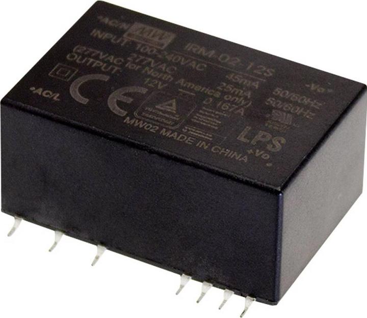 Actual product image MeanWell IRM-02-3.3S Power Supply & Voltage Converter 2 W (Overvoltage protection adapter)