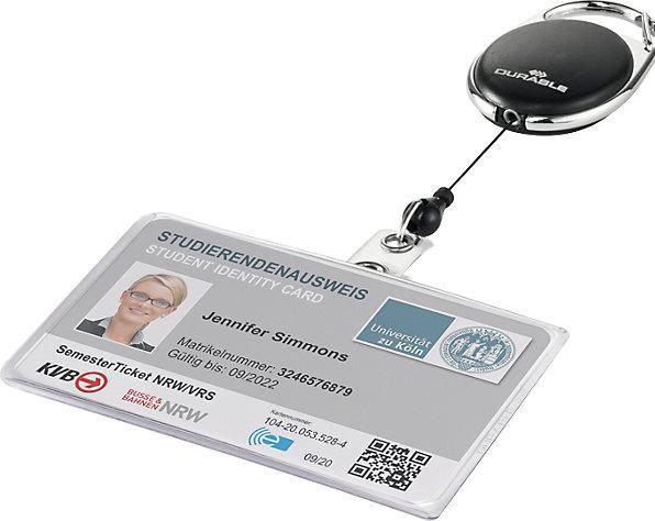 Image du produit Durable Pochette pour document STYLE YOYO, pour 1 carte, lot de 10, noir.